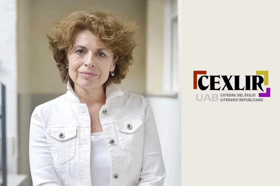 Official portrait of university professor with CEXLIR logo next to it.
