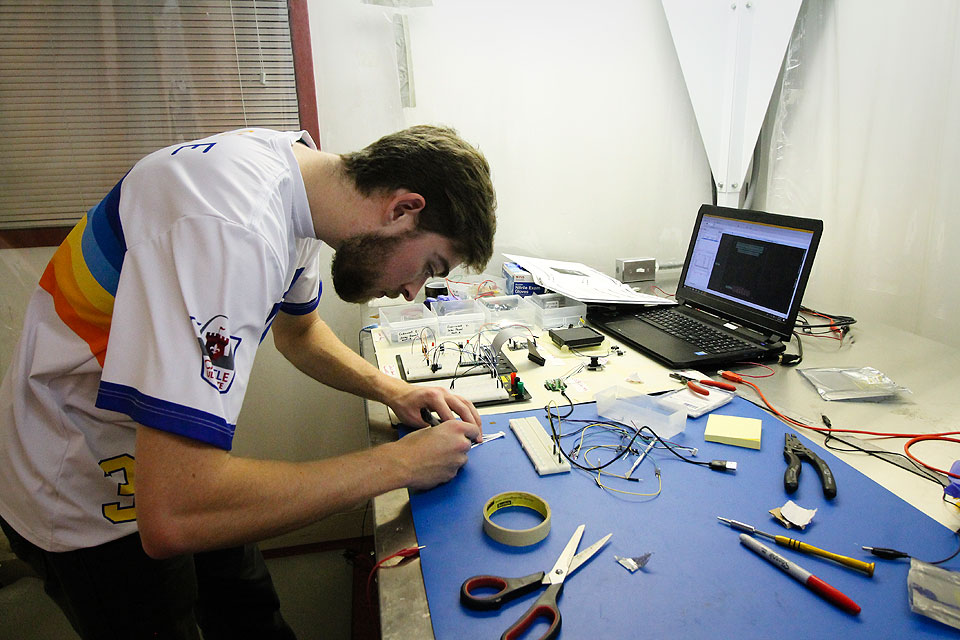 CubeSat lab student